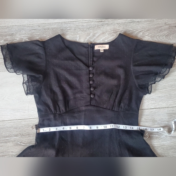 Unique Vintage Black Mesh Mariah Swing Dress - Picture 6 of 9